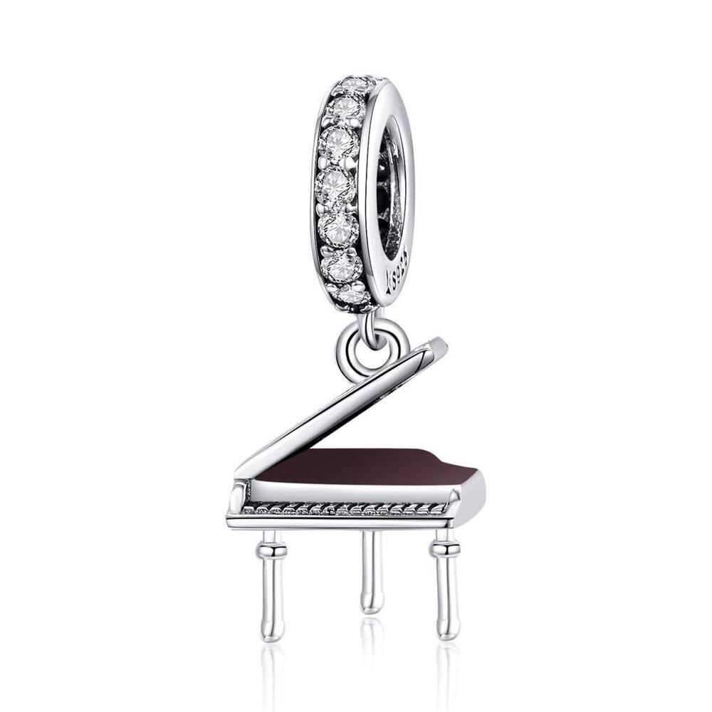 7339 I Love Music Guitar Charm Authentic 925 Sterling Silver Charms Bead